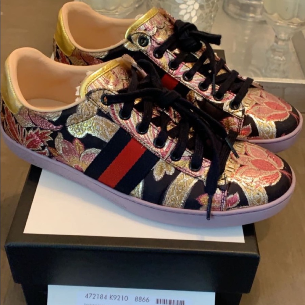 Authentic Embroidered Gucci Sneakers